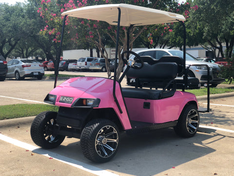 pink golf car, pink golf cart, gas golf cart,cazador,dynamic ,bighorn,white golf cart,lsv, street legal golf cart
