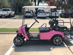 pink golf car